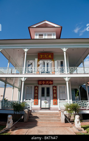 La Wo Hing storico tempio Cinese in Lahaina, Maui, Hawaii Foto Stock