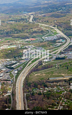 Beckley, West Virginia - Una vista aerea del West Virginia Turnpike. Foto Stock