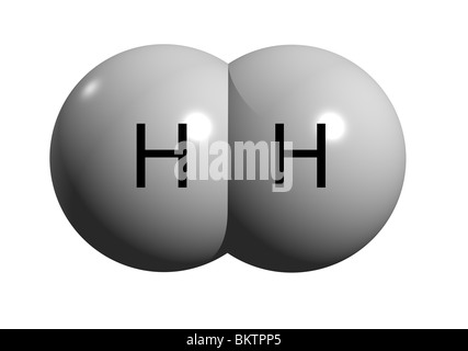 Wasserstoffmolekül H2 / molecola di idrogeno H2 Foto Stock