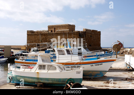 Porto di Paphos sull' isola di Cipro. L'Europa. Foto Stock