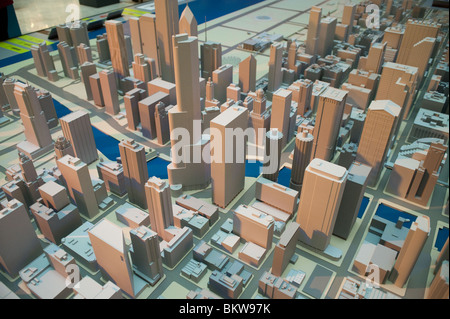 Modello Chicago City mostra presso il Chicago Architecture Foundation Foto Stock