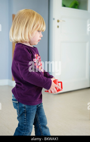 Bambina su preeschool Foto Stock