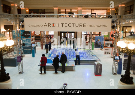 Modello Chicago City mostra presso il Chicago Architecture Foundation Foto Stock