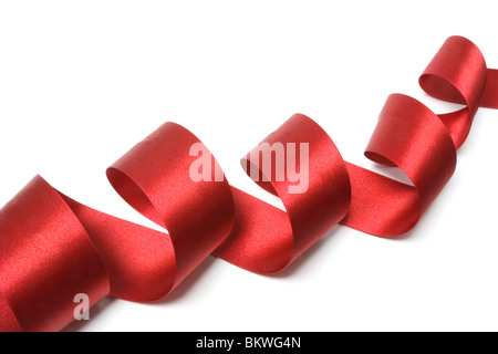 Rosso di Curling nastro regalo Foto Stock
