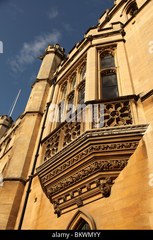 Oriel finestra nella Trinità Lane, Cambridge, Inghilterra, Regno Unito Foto Stock