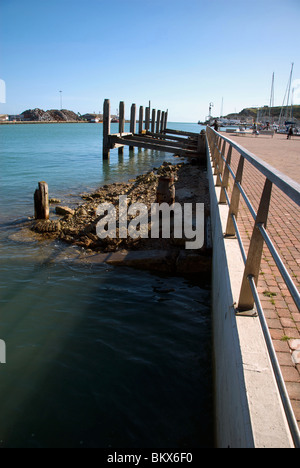 Newhaven East Sussex Regno Unito Porto Molo del Porto Foto Stock