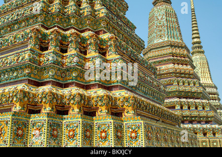 Il Wat Phra Chetuphon monastero Re Rama una dinastia Chakri del XVI secolo ; pagode ; Tailandia ; a sud est asiatico Foto Stock