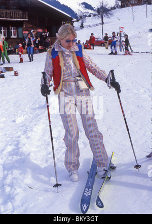 ABBA - Agnetha Faltskog in Svizzera nel marzo 1979 mentre il gruppo sono state riprese il loro tempo di neve speciale video Foto Stock