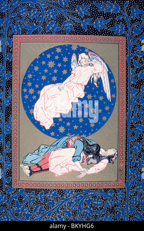 Angelo guardando verso il basso sulla persona nel dolore sopra un altro dal Paradiso e la Peri da Moore Stati Uniti Illinois Chicago Newberry Foto Stock