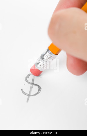 Cancellare il segno dollaro vicino, cattivo investimento Foto Stock