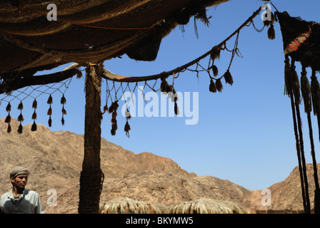 Campo Beduino nel Deserto Deserto vicino a Hurghada Wüstentour Hurghada, Egitto Foto Stock