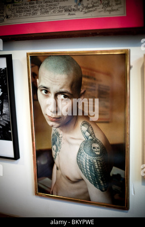 Henk Schiffmacher's Hanky Panky, salotto tattoo, Amsterdam, Paesi Bassi Foto Stock