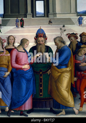 Il Matrimonio della Vergine di Pietro Perugino, c. 1500-1504, (c.1450 -1523) Foto Stock