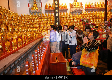 Tempio Longhua, Tempio Longhua e pagoda, il più antico e il più grande tempio buddista di Shanghai, mille buddha-hall Foto Stock