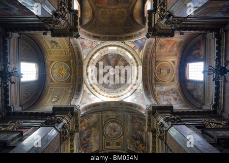 Il soffitto della chiesa di San Rocco, Roma Foto Stock