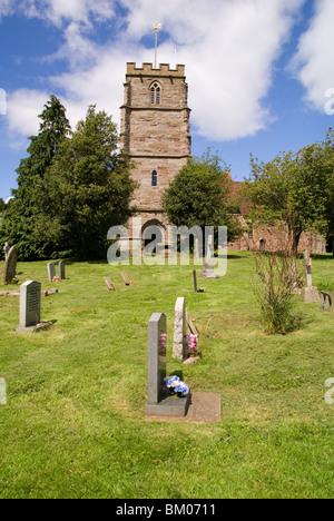 Il XIII secolo la chiesa medievale di San Lorenzo Canon Pyon Herefordshire Foto Stock