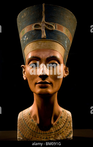 Figura egiziano testa di Nefertiti Foto Stock