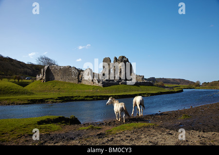 Ogmore Castle, Ogmore-da-Mare, Glamorgan, South Wales, Regno Unito Foto Stock