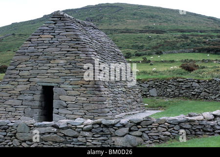 Gallarus Oratorio, la penisola di Dingle, vicino Murreagh, nella contea di Kerry, Irlanda Foto Stock