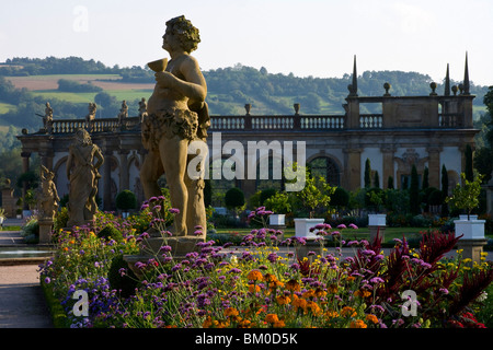 Orangerie del Palazzo Weikersheim giardino, Baden-Wuerttemberg, Germania, Europa Foto Stock