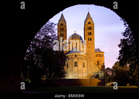 La Cattedrale di Speyer, Imperial Basilica Cattedrale dell Assunzione e St Stephen, patrimonio culturale mondiale dell UNESCO, Speyer, Rhinelan Foto Stock