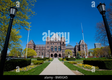 L Assemblea Legislativa di Ontario, spesso denominato Queen's Park, è raffigurato in Toronto Foto Stock