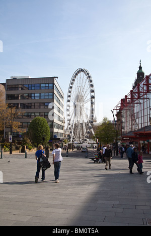 Sheffield Eye Ferris Wheel, Sheffield, South Yorkshire, Inghilterra. Foto Stock