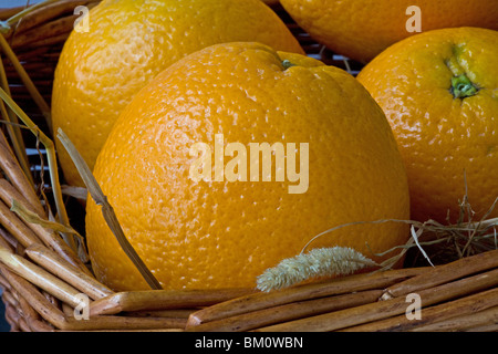 Cesto di arance Foto Stock