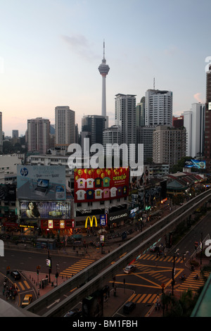 Vista di Bukit Bintang di Kuala Lumpur in Malesia. Foto Stock