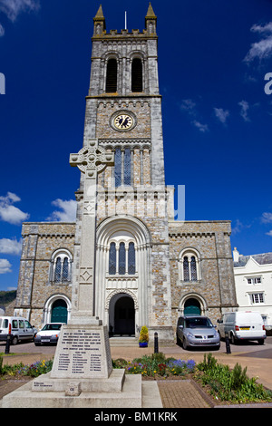 St Pauls' Chiesa e Memoriale di guerra, Honiton, Devon Foto Stock