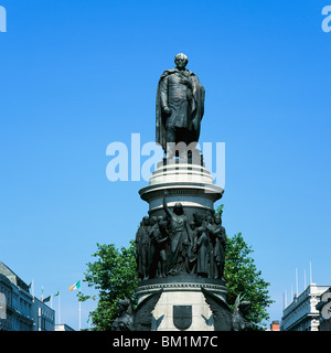 Di Daniel O'Connell monumento,John Henry Foley scultore, O'Connell Street, Dublin, Repubblica di Irlanda, Europa Foto Stock