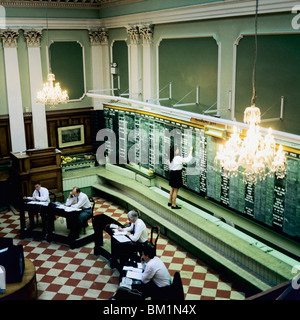 Vintage trading floor, Ex Stock Exchange, Dublino, Irlanda, Europa, Foto Stock