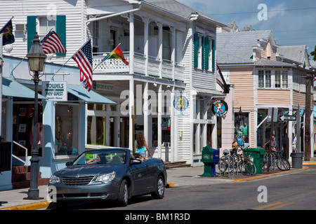 Case di legno, Key West, Florida, Stati Uniti d'America Foto Stock