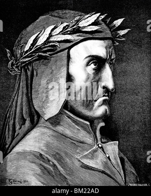 Dante Alighieri il drammaturgo autore scrittore poeta ritratto Foto Stock