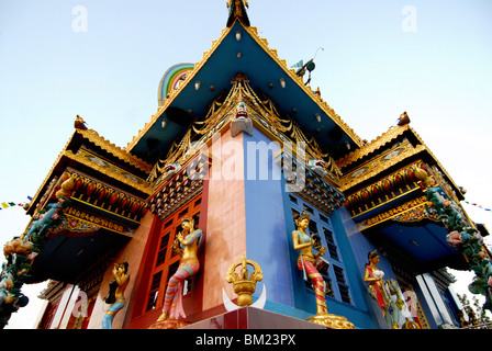 Buddista di Tempio Dorato a Bylakuppe, Coorg, Karnataka, India Foto Stock