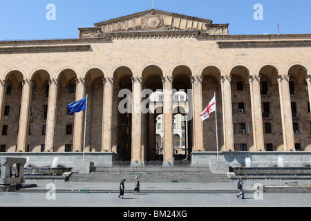 Il palazzo del parlamento della Georgia nella città capitale Tbilisi in Georgia. Foto Stock