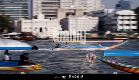 Barca long-tail taxi, Bangkok, Thailandia, Sud-est asiatico, in Asia Foto Stock