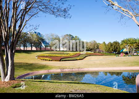 Kissimmee, FL - Jan 2009 - paesaggio decorativo al parco Epcot del Walt Disney World Center in Kissimmee Orlando, Florida Foto Stock