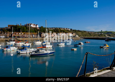 Folkestone Harbour, Kent, Regno Unito Foto Stock
