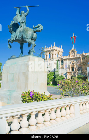 El Cid Campeador scultura equestre, San Diego, California, Stati Uniti d'America Foto Stock