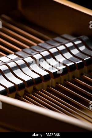 Vari dettagli all'interno di grand piano Foto Stock