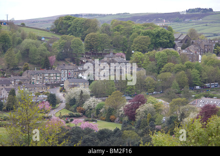 Haworth Village, Yorkshire, Inghilterra Foto Stock