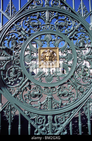 Dettaglio del gate, il Palazzo Reale di Torino, Piemonte, Italia Foto Stock