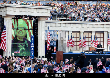 Stevie Wonder esegue Foto Stock