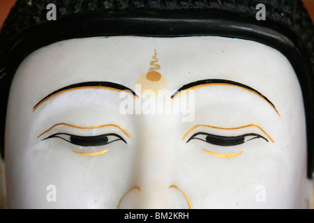 Buddha, Dharmikarama tempio, Penang, Malaysia, sud-est asiatico Foto Stock