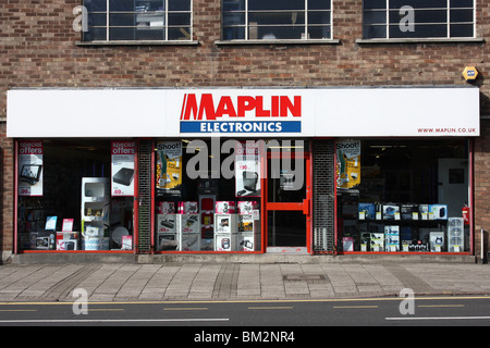 La Maplin Electronics store in una città del Regno Unito. Foto Stock