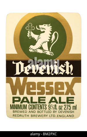 Devenish Wessex Pale Ale Etichetta flacone - data sconosciuta. Foto Stock