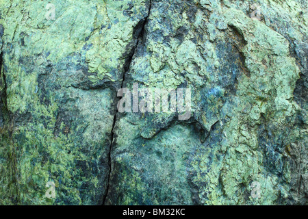 Verde bluastro superficie di roccia Foto Stock
