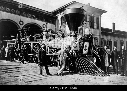 Motore 'Nashville' del Lincoln Funeral treno Foto Stock