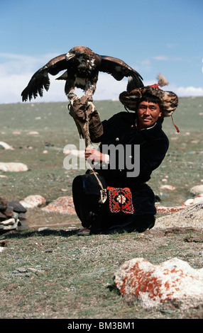 Il kazako eagle hunter Foto Stock